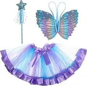 Abaodam Little Girls Dress up Tutu Skirt Butterfly Costume Boys and Girls Elastic Tulle Princess Skirt for Birthday