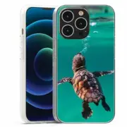 For Apple IPhone 13 Pro Max Mini TPU Case Cover+Glass(Baby Sea turtle)