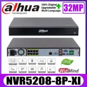 Dahua 32MP NVR NVR5208-8P-XI 8CH 1U 8POE 2HDDs WizMind Network Video Recorder