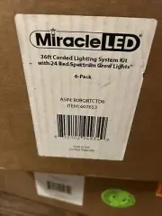 Miracle LED 36ft Hydroponic Lighting System Kit with 24 Red Spectrum Grow Light