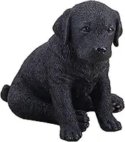 Veronese Design 3 3/4 Inch Black Labrador Retriever Puppy Sitting On Hind Legs Resin Pet Figurine Hand Painted Animal Dog Collectibles
