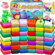 Air Dry Clay 42 Colors, Modeling Clay for Kids, DIY Molding Magic Clay, Gift For