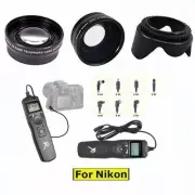 WIDE ANGLE LENS + ZOOM LENS +TIMER PRO REMOTE FOR NIKON D3400 D5600 D7200 D5000