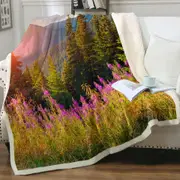 Purple Nature Throw Blanket