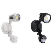 Fortress II LED 15w with PIR Sensor Single Exterior Security Light in Black,White or Silver