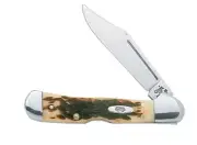 CASE XX KNIVES AMBER BONE MINI COPPERLOCK 61749 L SS (133) POCKET KNIFE