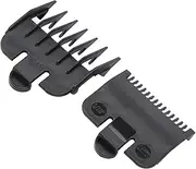 Attachment Guide Combs, Easily Position Easy Buckle Clipper Guards Cutting Guides Prevent Scalp Injuries Control Length for Barber Shop(black)