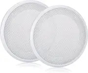 2PCS 8In White Ceiling Speaker Covers, Surface Mount Speaker Grill Mesh round Sp