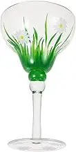 FELTECHELECTR Delicate Daisy Pattern Cocktail Glass Multi Functional Reusable Wine Goblet for Parties Bars Home Use Elegant Tea Juice Wine
