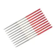 10Pcs Round Diamond Needles File, 3mm X 140mm Round Diamond Needle File Set6238