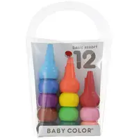 在飛比找樂天市場購物網優惠-大賀屋 日本製 BABYCOLOR 6入 安全彩色蠟筆 寶寶