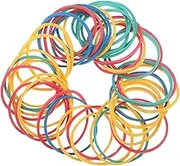 Generic 60PCS Colored Rubber Bands Thin Stretchable Elastic Bands for Geoboards Versatile Household Rubber Rings for Office School and Home Use