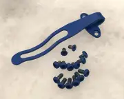 Blue Titanium Deep Pocket Clip & Screw Set For Benchmade Mini 3350 Knife