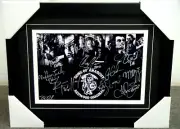 SONS OF ANARCHY SIGNED CAST CHARLIE HUNNAM, RON PERLMAN PHOTO FRAMED