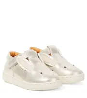 [Donsje] Donsje Esterre metallic leather slip-on shoes UK 12 silver