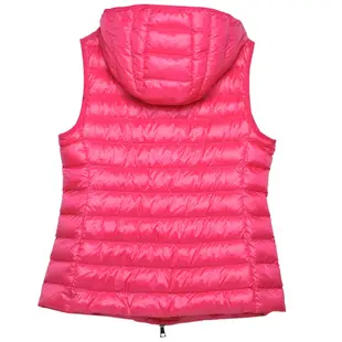 MONCLER GLYGOS GILET 品牌經典羽絨車縫Longue Saison連帽背心(桃紅色)