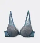 NWT Third Love Padded Azure Blue Lace Contour Plunge Underwire Bra Sz 40B