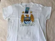 Manchester City kids size XL white tshirt New with tag