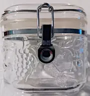 NEW Felli • Clamp Lock Air Tight Canister Set • Clear Fruit theme acrylic 34oz