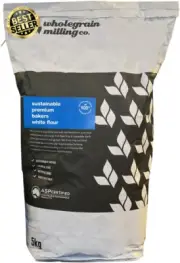 Sustainable Premium White Bakers Flour 5kg, Bran Removed, Ideal for Bread Making