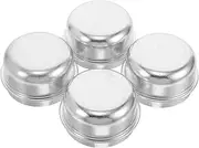 Generic 4pcs Metal Wheel Bearing Dust Caps for Trailer Axles Easy Installation Grease Caps for Rv Boat Flatbed and Towed Vehicles Durable Galvanized Hub Covers