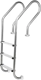 Swimming Pool Ladder,Stainless Steel Step,2/3 Step Dock Ladder,Pool Pedal with Handrails,for Above Ground Pools Stair Entry(3 Step)