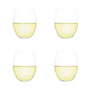 Plumm Outdoors Set of 4 Stemless White Wine Glasses
