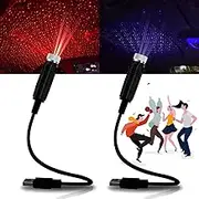 Latest Version Sky LED Projector for Car, Mini LED Projection Lamp Star Night, Car and Home Ceiling Romantic USB Night Light - Plug and Play (Red+Purple Blue-Constant)