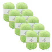 10x Malli Blend Basic 100g Acrylic/Polyester Yarn Knitting/Crochet Olive Green