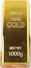 Gold Brick Real | Pirate Prop Decorations for Craft - Bullion Gold Bar Decorations Realistic Gold Bar Brick Prop for Movie Prop Novelty