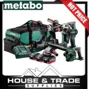 Metabo Cordless Kit 6 PC Charger 3x Batteries Paddle Switch Grinder AU68600150