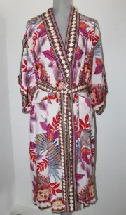 NWT Haute Hippie Reversible Midi Belted Robe Womens Plus Size 3X