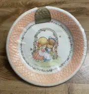 Vintge Hallmark Paper Plates Joan Walsh Anglund 9” 8 Pack Cottagecore Roses