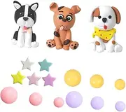 harayaa Dog Cake Toppers Puppy Cupcake Toppers Dolls Figures Scene Cake Decorations Clay Figurines for Wedding Boys Girls Birthday