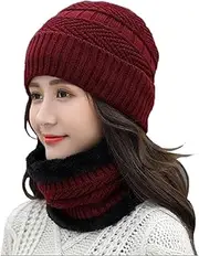 [Generic] Gloves Scarf Set for Girls Hat with Wool Warm Bib Winter Women's Woolen Hat Hat Gloves Scarf Set
