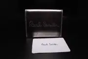 Paul Smith Slim Card Wallet Chrome Metal Unisex Wallet M1A-5625 (82 SILVER)