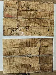 Stabilized Spalted Maple Knife Scales 2 Sets #46