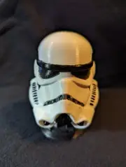 A Bust Of A Storm Trooper Helmet From Star Wars