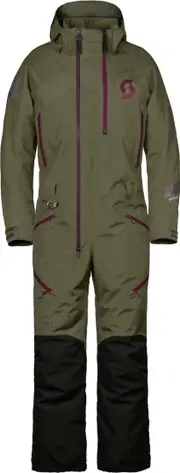 Scott DS-I Dryo 2023 Ladies One Piece Snowmobile Suit, red-green, Size S for Women Red Green