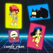 Dirty Pair Hanken Cel Original Animation Art Production OBG Key Master Setup