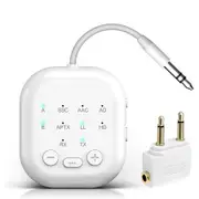 Bluetooth 5.4 Wireless Audio Transmitter Receiver for AirPods, Headphones, TVs and Gym Equipment, Dual Link Connect 2 Wireless Headphones