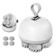 Portable Electric Scalp Massager Waterproof Rechargeable with 4 Removable Massage Heads for Scalp Stress Relief