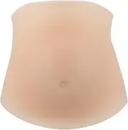 [logoz] Fake Pregnancy Belly, Artificial Silicone Pregnant Belly, Lifelike Elastic Pregnancy Belly Prop Real Feel Soft Fake Tummy Belly for Photography Prop/Actor Performance/Spoof/Cosplay(S)
