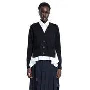 [SACAI] SACAI WOMAN BLACK & WHITE KNITWEAR Black&White