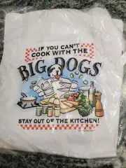 Vintage Big Dog Kitchen Cookout Apron 1997 Big Dog Sportswear One Size Fits All