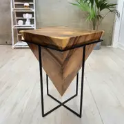 [Mango Trees] "Pyramid" Raintree Wood Side Table/Corner Stool/Planet Stand