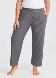 [Taking Shape] Taking Shape Cosy Rib Lounge Pant Size 28 in Charcoal - Plus Size Women's Clothing Charcoal