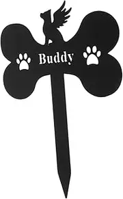 Dog Commemorative Sign Garden Grave Stake Grave Markers for Dogs Pet Grave Mark Grave Decoration for Cemetery Dog Grave Mark Grave Decorations Grave Garden Stake Black Metal