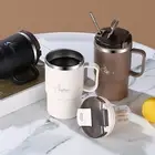 Bpa-free Travel Mug Lid Coffee Cup for On-the-go Use Insulated Stainless