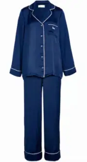 NEW WITH TAGS PETER ALEXANDER LADIES NAVY SATIN PYJAMA SET
